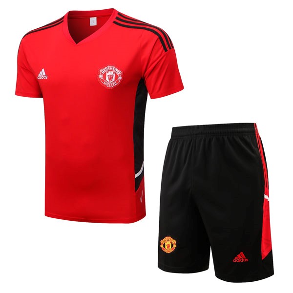 Camiseta Entrenamiento Manchester United Conjunto Completo 2022-2023 Rojo